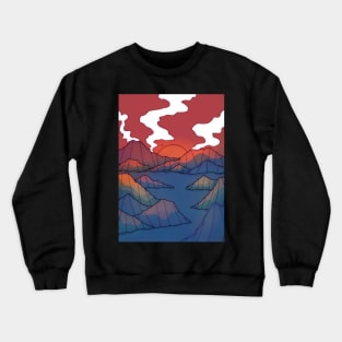 An island sunset Crewneck Sweatshirt